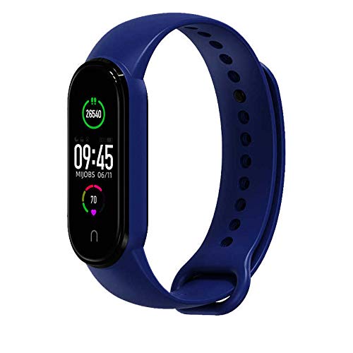 Xiaomi ile Uyumlu Mi Band 3/4 / 5/6 / 7 Klasik Silikon Kordon (Lacivert, Xiaomi Mi Band 5/6 / 7)