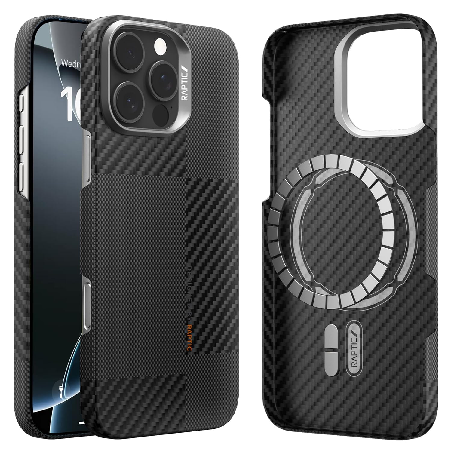 Raptic iPhone 16 Pro Max Kılıf - Kaymaz Slim Fit MagSafe Uyumlu Çizilmez Sanat Geometrik Kılıf, 6,9 inç