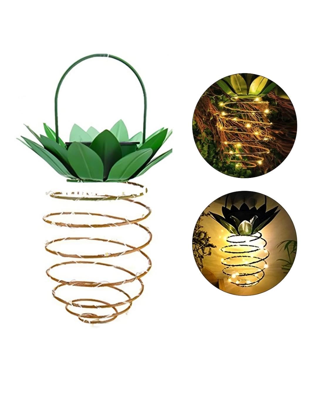 forlife Solar Güneş Enerjili, 30 Led Ananas Bahçe Lambası, IP66 Su Geçirmez, Bahçe, Teras, Veranda, Yol, Ev, Balkon, Çit Aydınlatması, Asılabilir Peri Led Solar Bahçe Aydınlatması