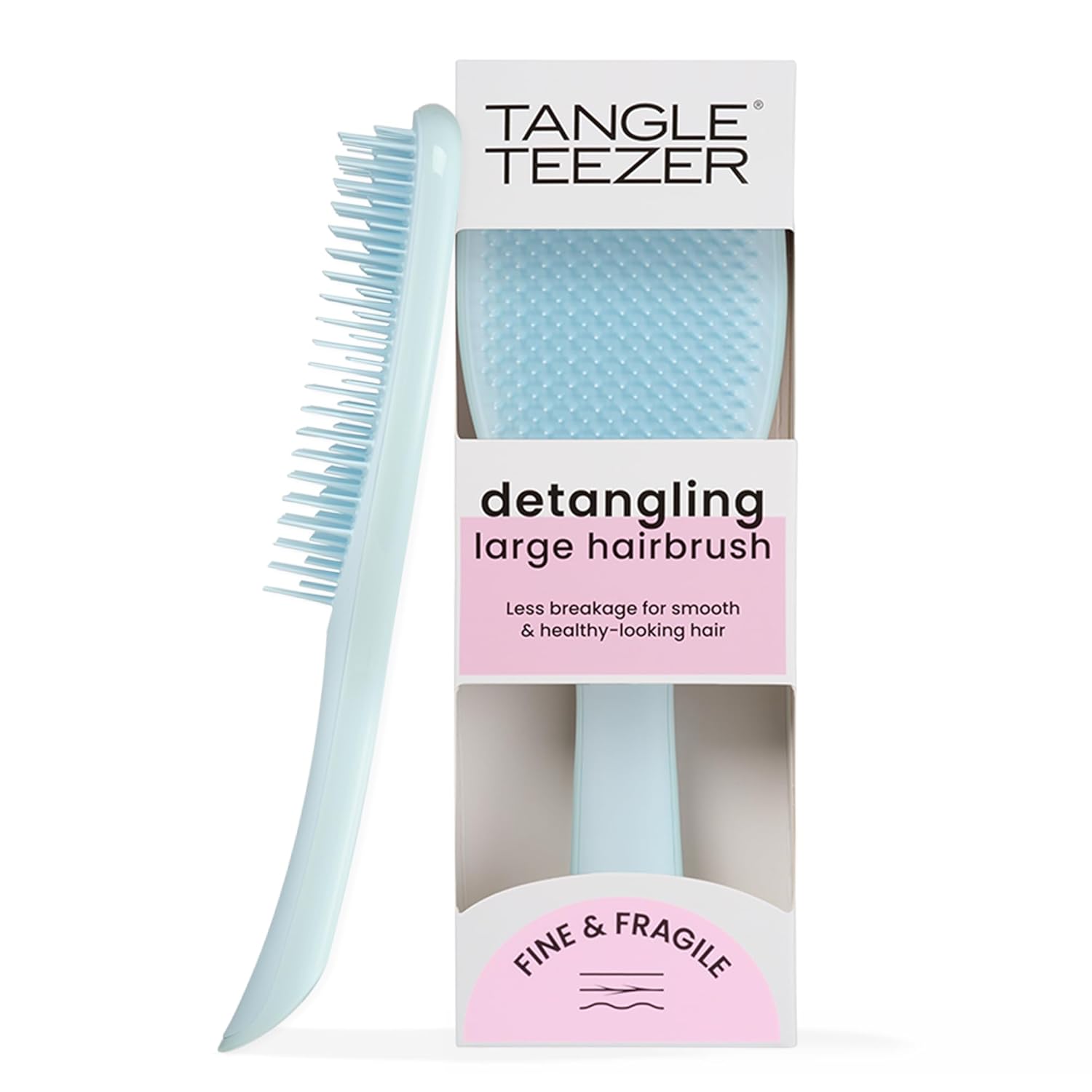 Tangle Teezer İnce ve Kırılgan Ultimate Detangler Fırça, Kırılmayı Azaltmak ve Kırılmayı Azaltmak için Kuru ve Islak Saç Fırçası, Büyük, Deniz Köpüğü Mavisi