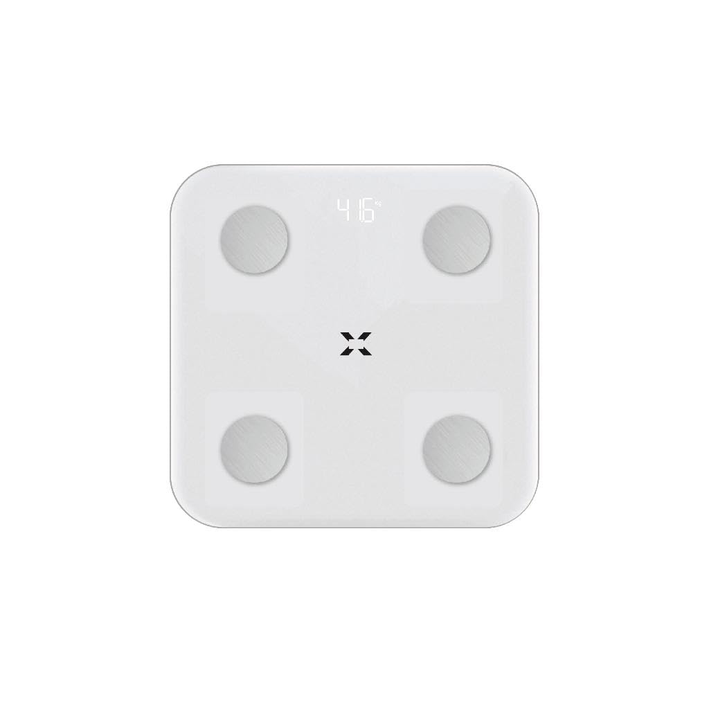 Xenon Smart Yeni Nesil Dijital Mobil Uygulama Denetimli Akıllı Tartı Yağ Kemik Kas Kütlesi Ölçen Vücut Veri Analizi için Beyaz Bluetooth Baskül (180 kg kapasite) X8701_M1