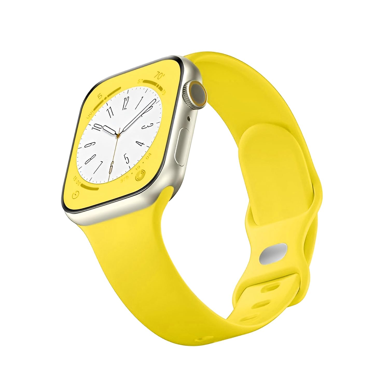 Minesk Apple Watch için Tüm Serileri ile Uyumlu Yumuşak Silikon Kordon Bilekte Rahatsızlık Hissi Vermeyen Spor Şık Kayış