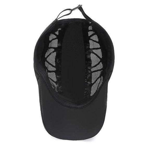 Valkyrie Unisex Yazlık Kasket Şapka Hava Alan Ayarlanabilir Terletmez Kadın Erkek Siyah