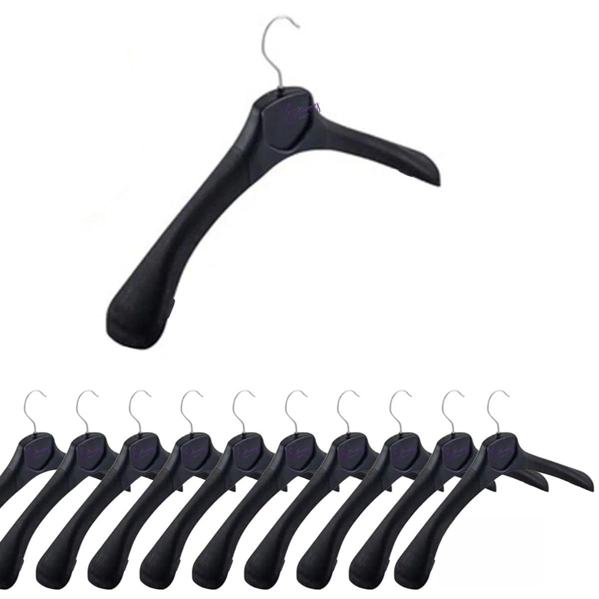 Entropiy 10 ADET,Plastik Çeket Takım Elbise Abiye Askısı, 43 cm Kalın Dayanıklı (büyük askı 10)