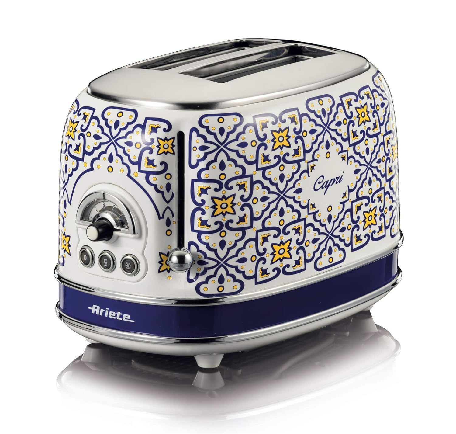 Ariete Capri 2 Dilim Ekmek Kızartma Makinesi 0155/1C - 810 Watt, Metal Gövde, 2 Dilim Kapasite, Buz Çözme, Isıtma, 6 Kızartma Ayarı, Kolay Temizlik, Çıkarılabilir Kırıntı Tepsisi
