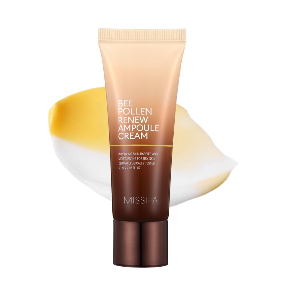 MISSHA Kuru ve Cansız Ciltler için Arı Poleni İçerikli Ampul Krem Bee Pollen Renew Ampoule Cream