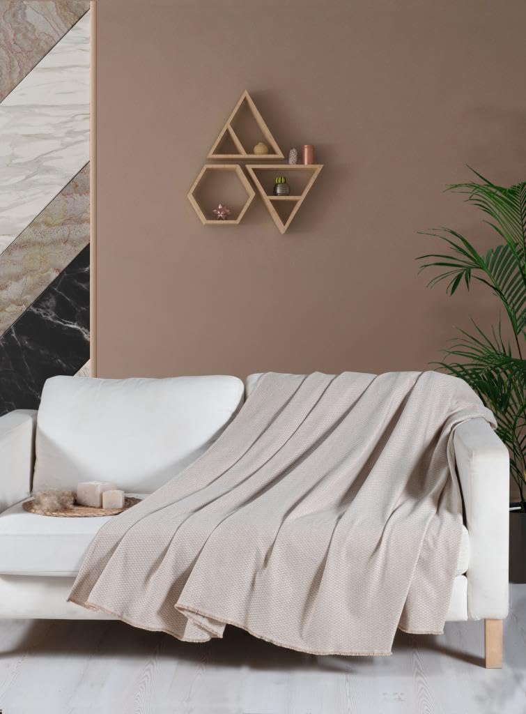 Mulberry Macar Koltuk Örtüsü Kılıfı 170 x 230 cm Bej
