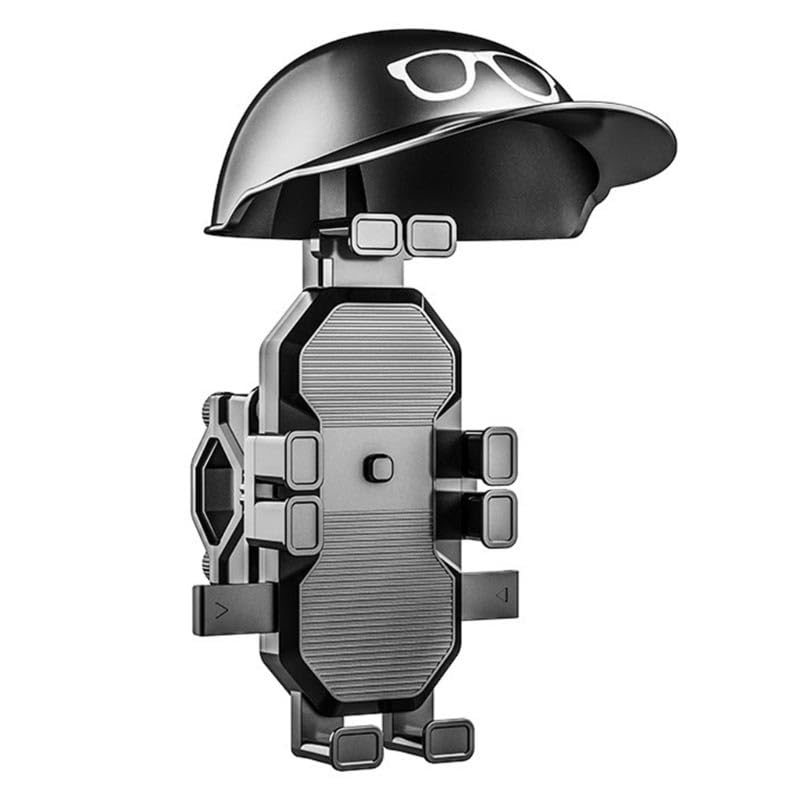 Apera MT32 Motor Motosiklet Bisiklet Telefon Tutucu Yağmur Güneş Koruyucu GoPro Bağlantılı Damperli Şok Emici