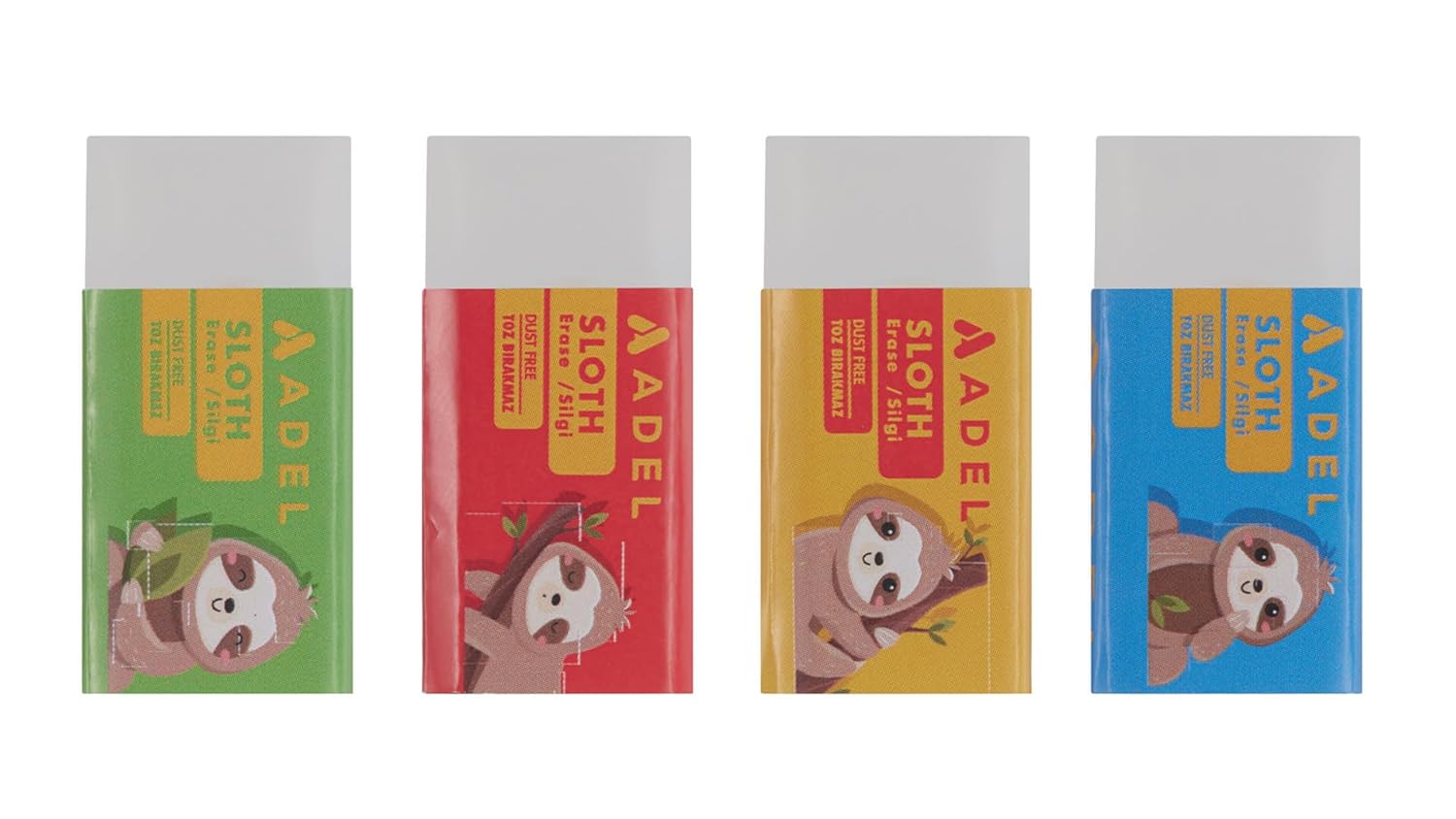 ADEL Sloth Silgi, PVC-Free, 30'lu Asorti