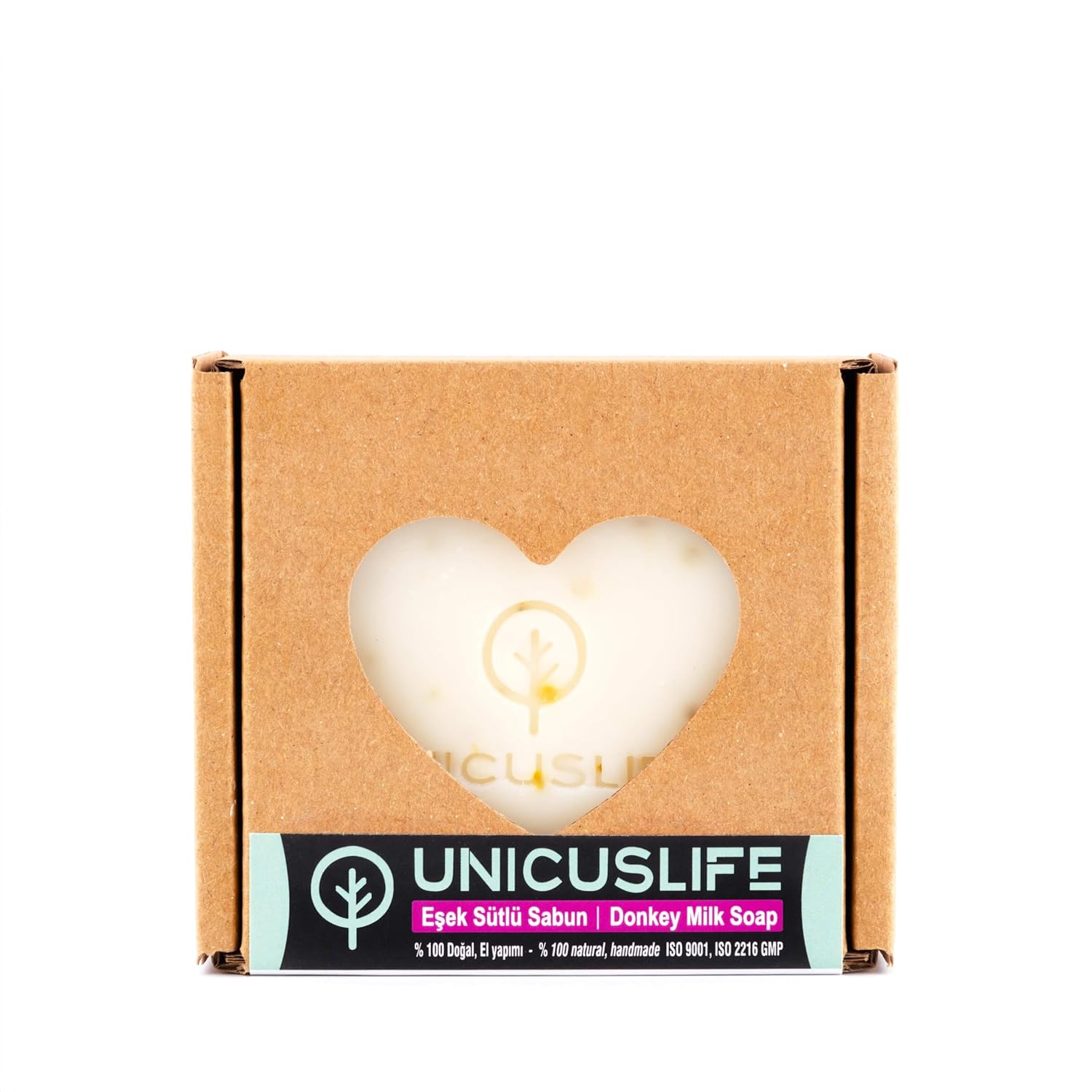 Unicuslife% 100 Saf Doğal Eşek Sütlü Sabun, Katkısız, Soğuk İşlem, El Yapımı (İçeriğinebak) 100 gr