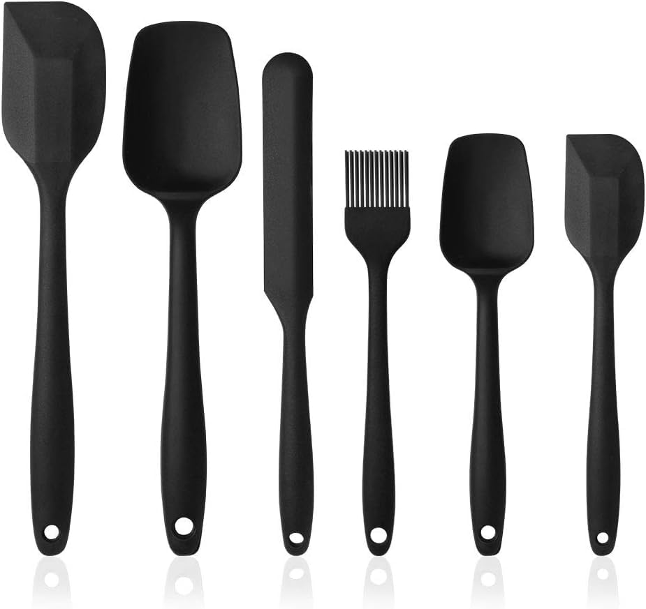 Jouis Silikon Spatula Seti, 6 adet silikon spatula, çorba kaşığı, fırın fırçası, spatula, ısıya daya