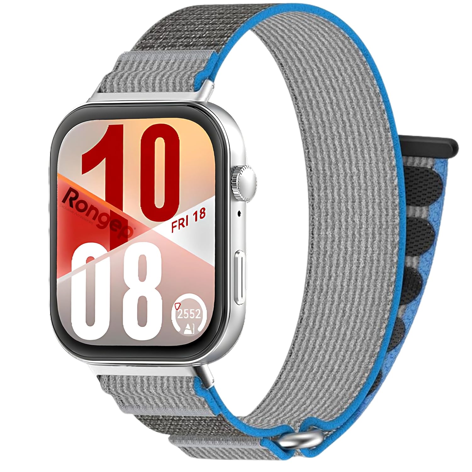 Rongep Huawei Watch Fit 4/Fit 4 Pro/Fit 3 ile Uyumlu Hook Loop Kumaş Kordon Terletmeyen Cildi Tahriş Etmeyen Nefes Alabilen Yapılı Cırt Cırt Tasarımlı Deformasyona Dayanıklı Rahat Kayış