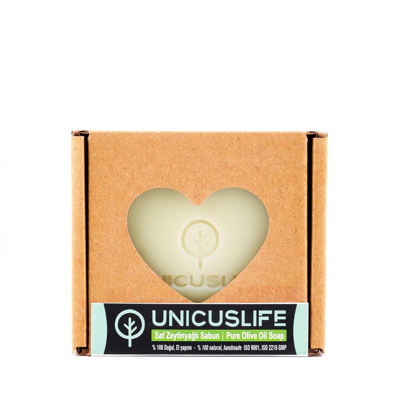Unicuslife% 100 Doğal Saf Zeytinyağlı Sabun, Katkısız, Soğuk İşlem El Yapımı (İçeriğinebak) 100 gr