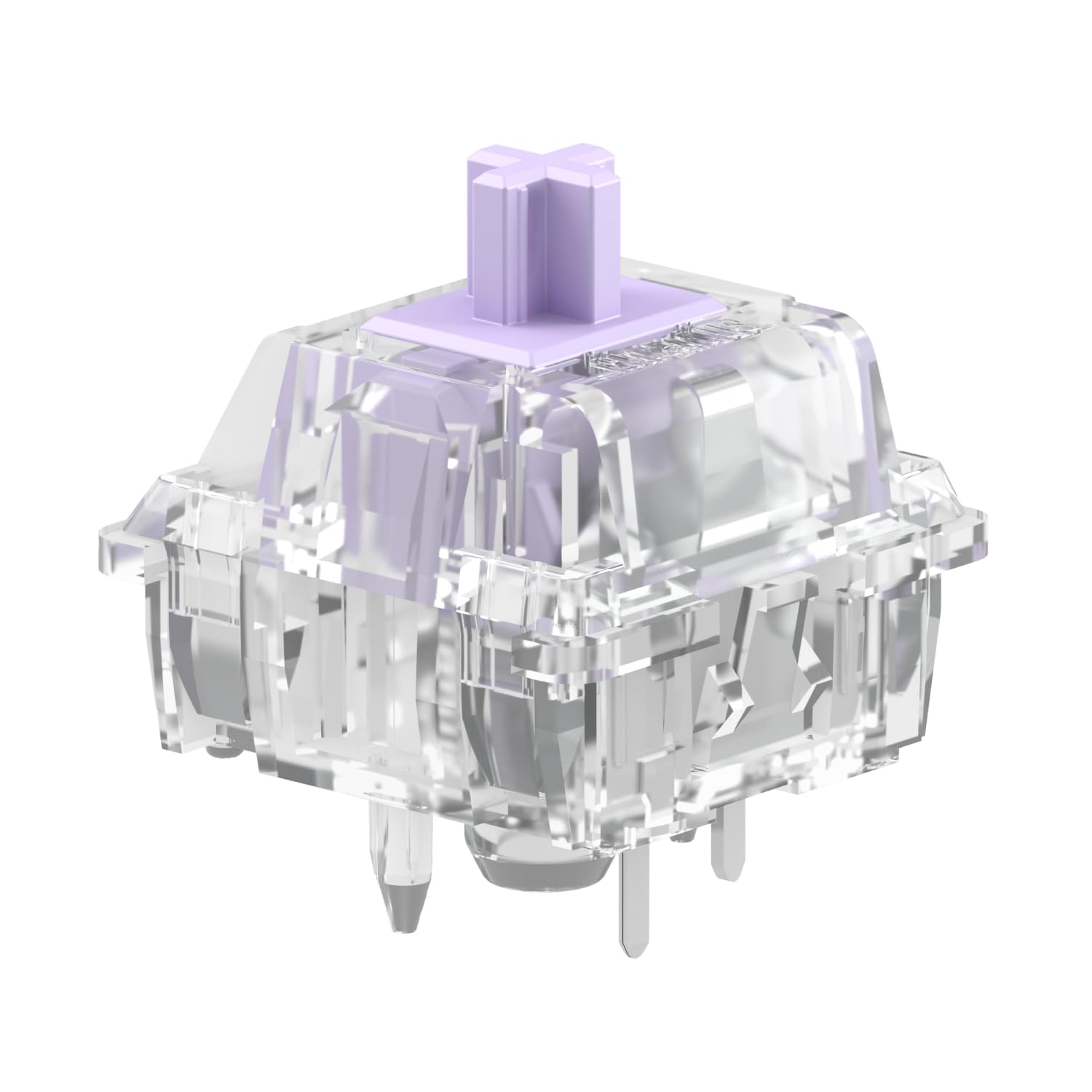 Glorious Mako Ultra Hafif Anahtarla 110 Adet, Oyun ve Yazı için Net Geçişli Anahtarlar, Maks. RGB için Transparan Tasarım, Gresli, 5 Ayaklı Değiştirilebilir Soketli Mekanik Klavyeler için