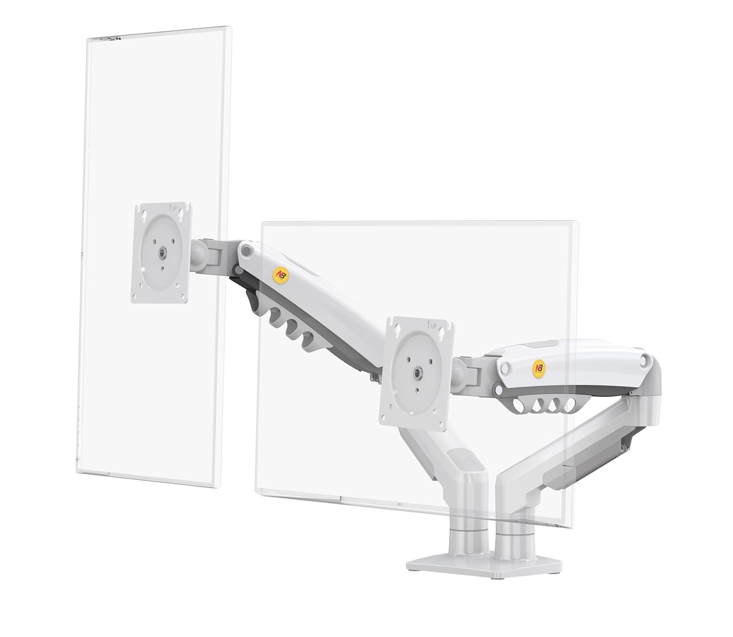 Ergoflex EF X16 17"-32" Monitör Uyumlu, Çift Kol, Amortisörlü Profosyonel Monitör Standı