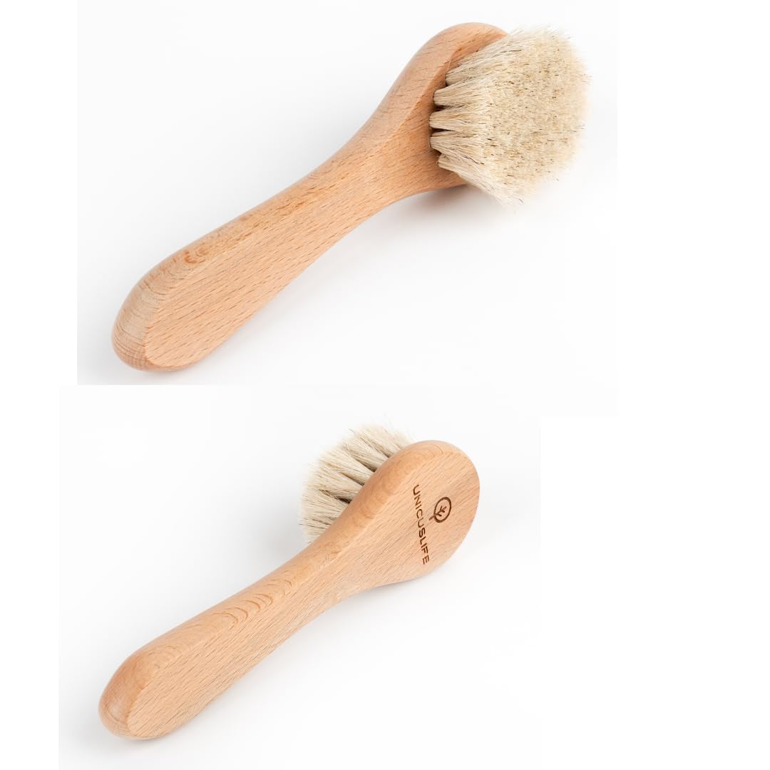 Unicuslife Doğal At Kılı Yüz Fırçası (Taşıma kesesi ile birlikte gönderilir.)