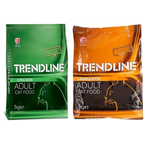 Trendline Tavuklu Kedi Maması 1 kg & Kuzu Etli Yetişkin Kedi Maması 1 kg (2 Kg)