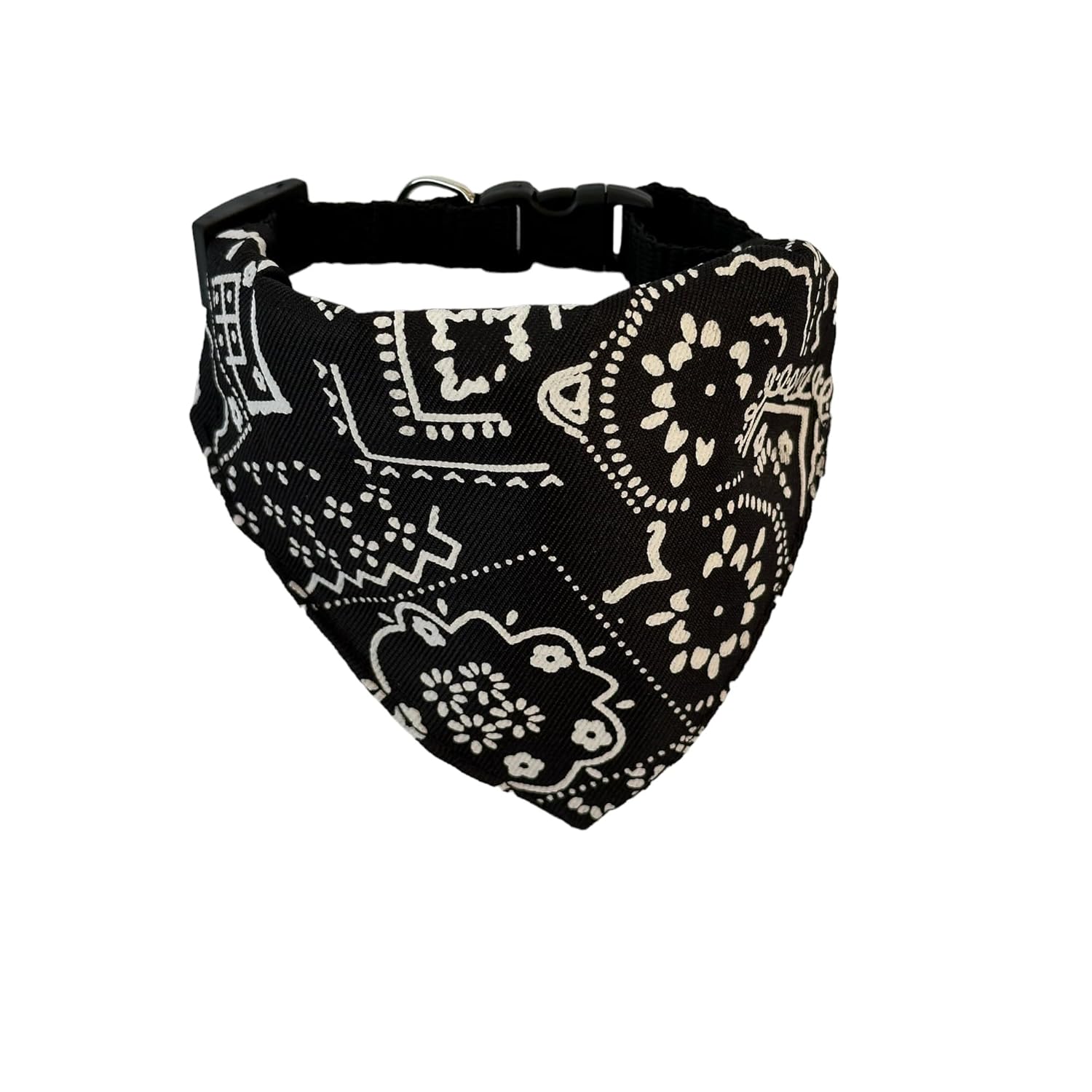 ERTEMI Üçgen Fularlı Kedi ve Küçük Köpek Tasması 21 ve 35 cm Arası Ayarlanabilir Siyah