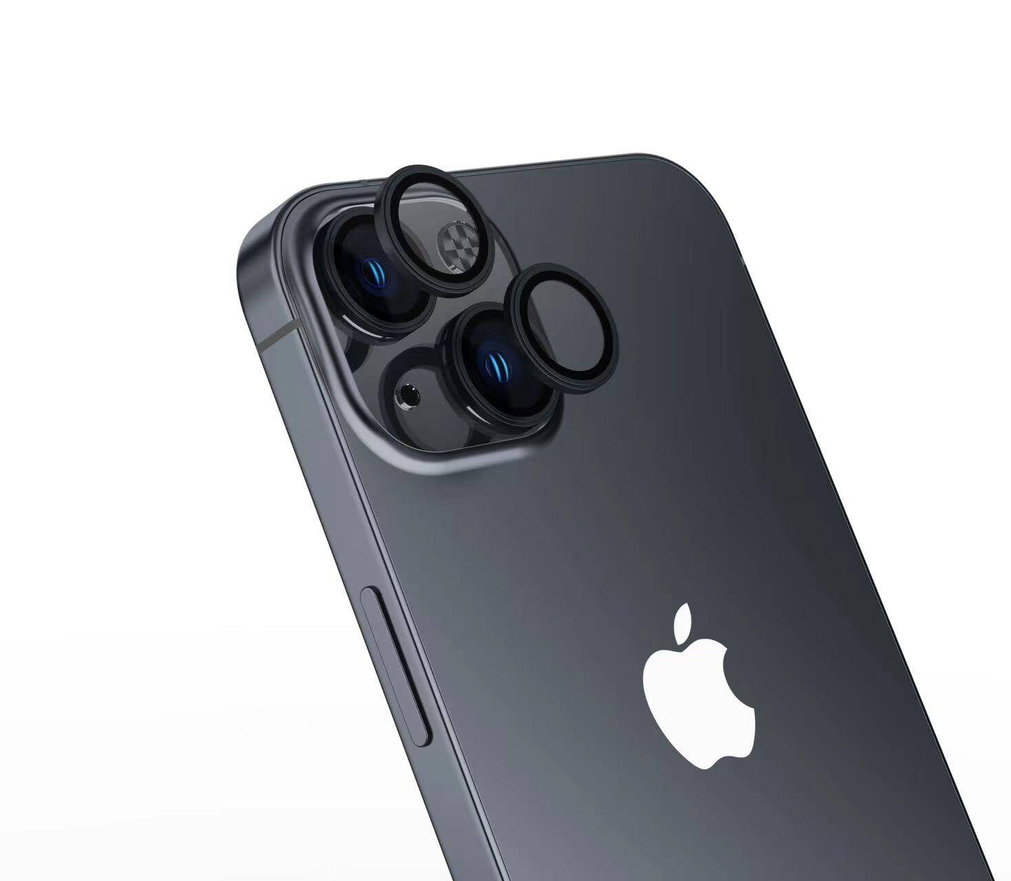 ZORE Apple İle Uyumlu iPhone 15/15 Plus Cl-15 Parmak İzi Bırakmayan Anti-Reflective Kamera Lens Koruyucu Siyah