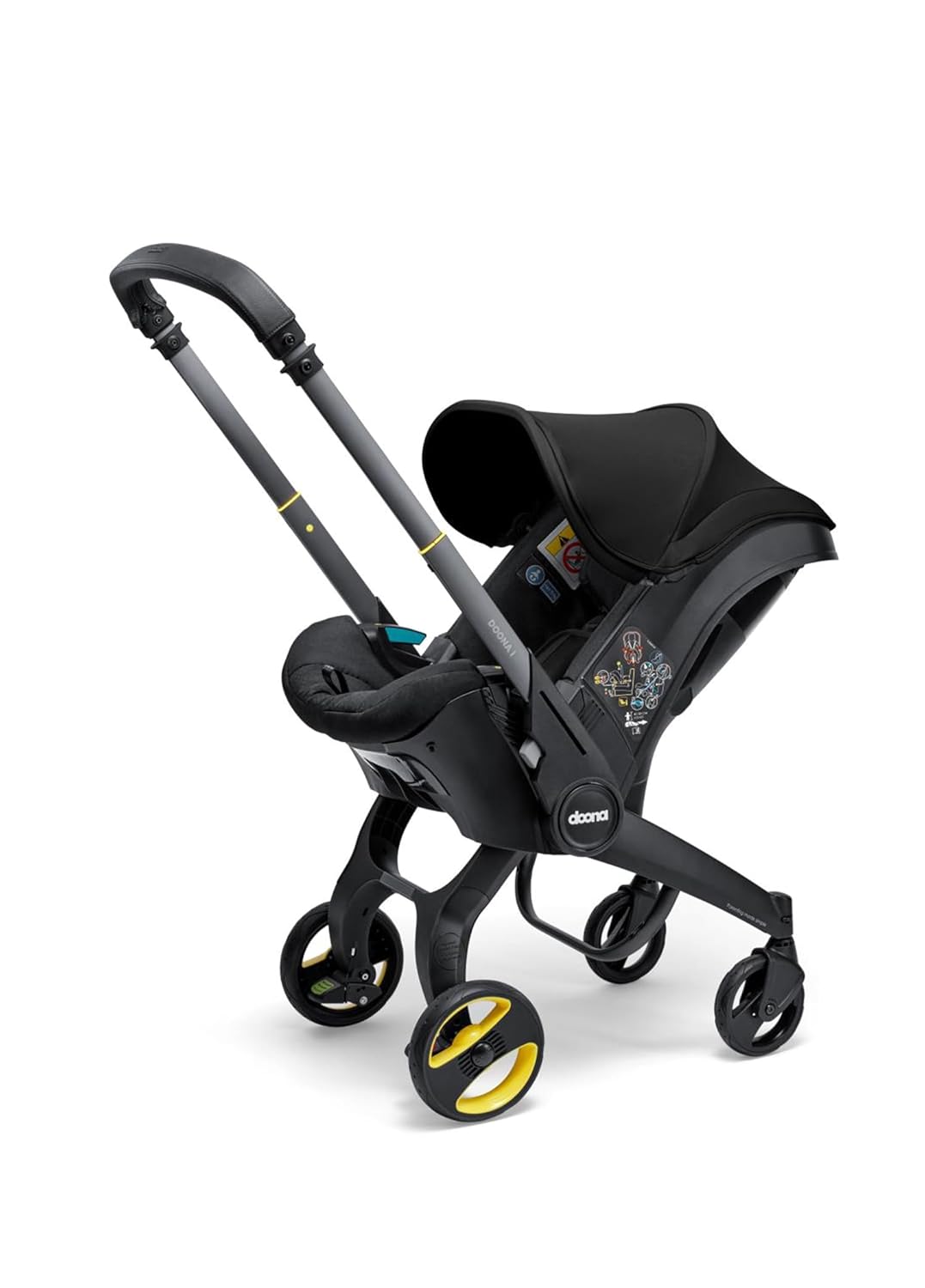 Doona i Bebek Arabasına Dönüşen Tekerlekli Gr 0 i-Size Ana Kucağı Oto Koltuğu - Nitro Black