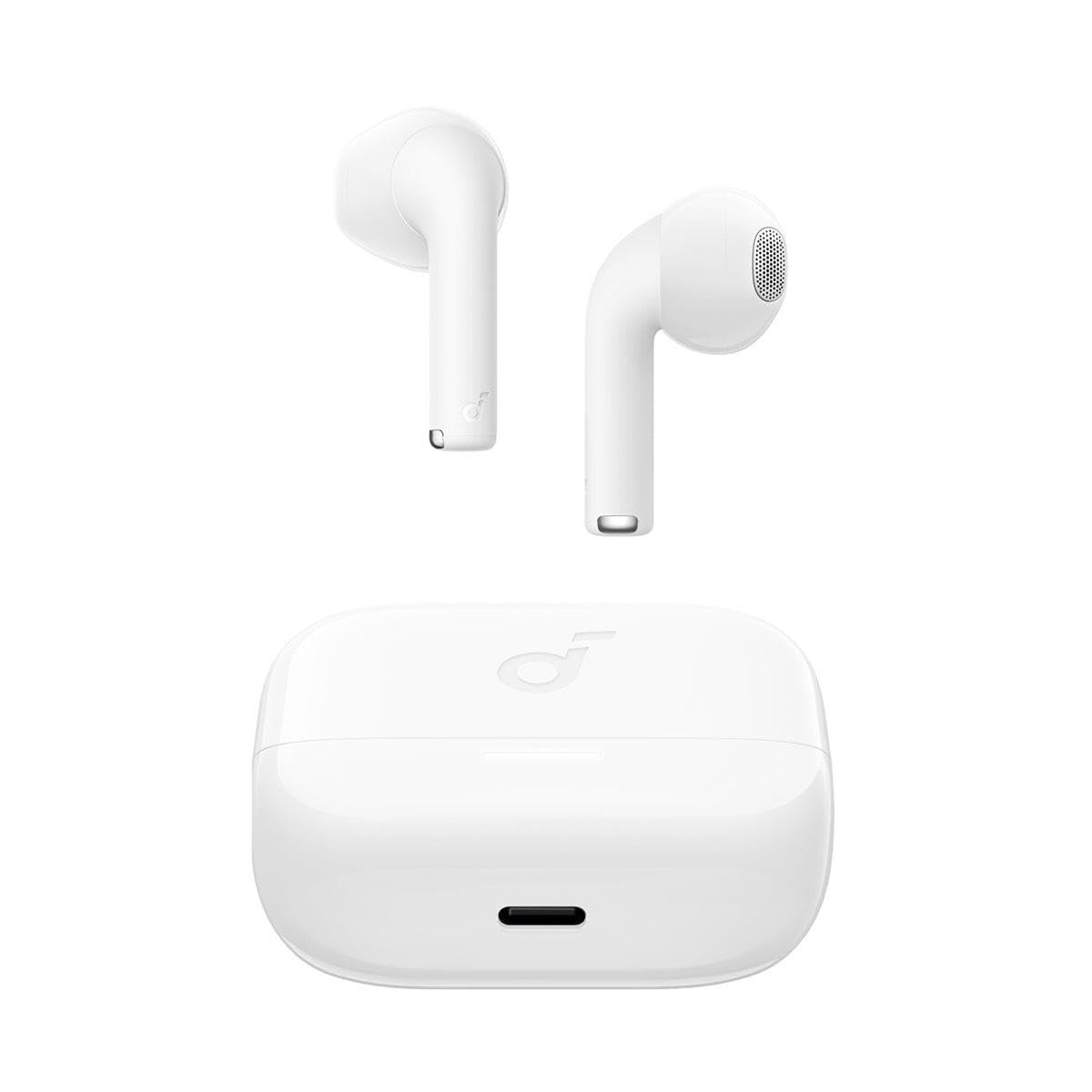 Soundcore by Anker K20i Kulak İçi Bluetooth Kulaklık, 36 Saat Çalma Süresi, Hızlı Şarj, Net Ses, Konforlu Uyum, ENC 2-Mikrofon ile Net Çağrılar, Özelleştirilebilir EQ, IPX5, Bluetooth 5.3, Beyaz