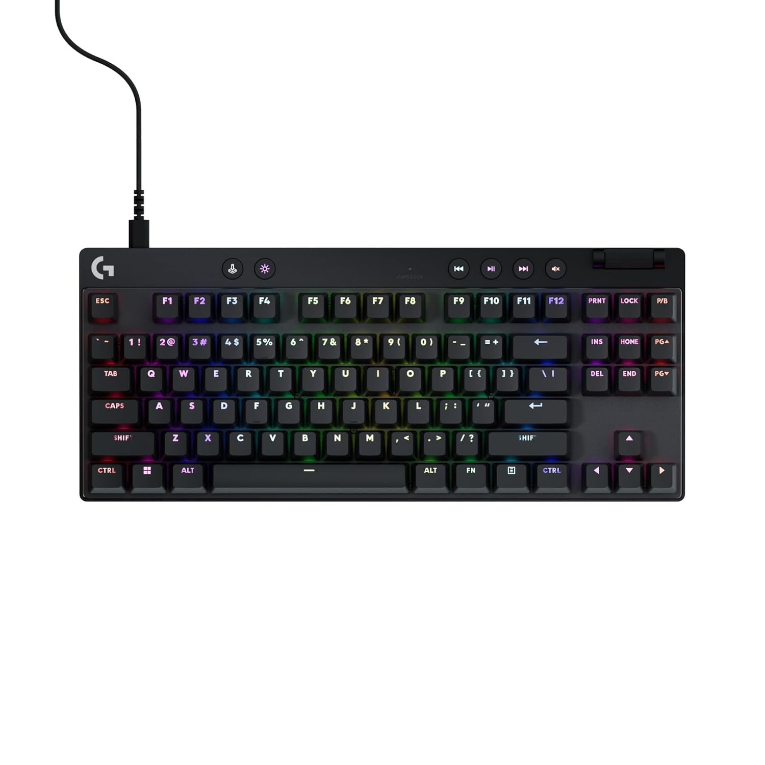 Logitech G PRO X TKL RAPID Kablolu RGB Aydınlatmalı Mekanik İngilizce Q Oyun Klavyesi, Siyah
