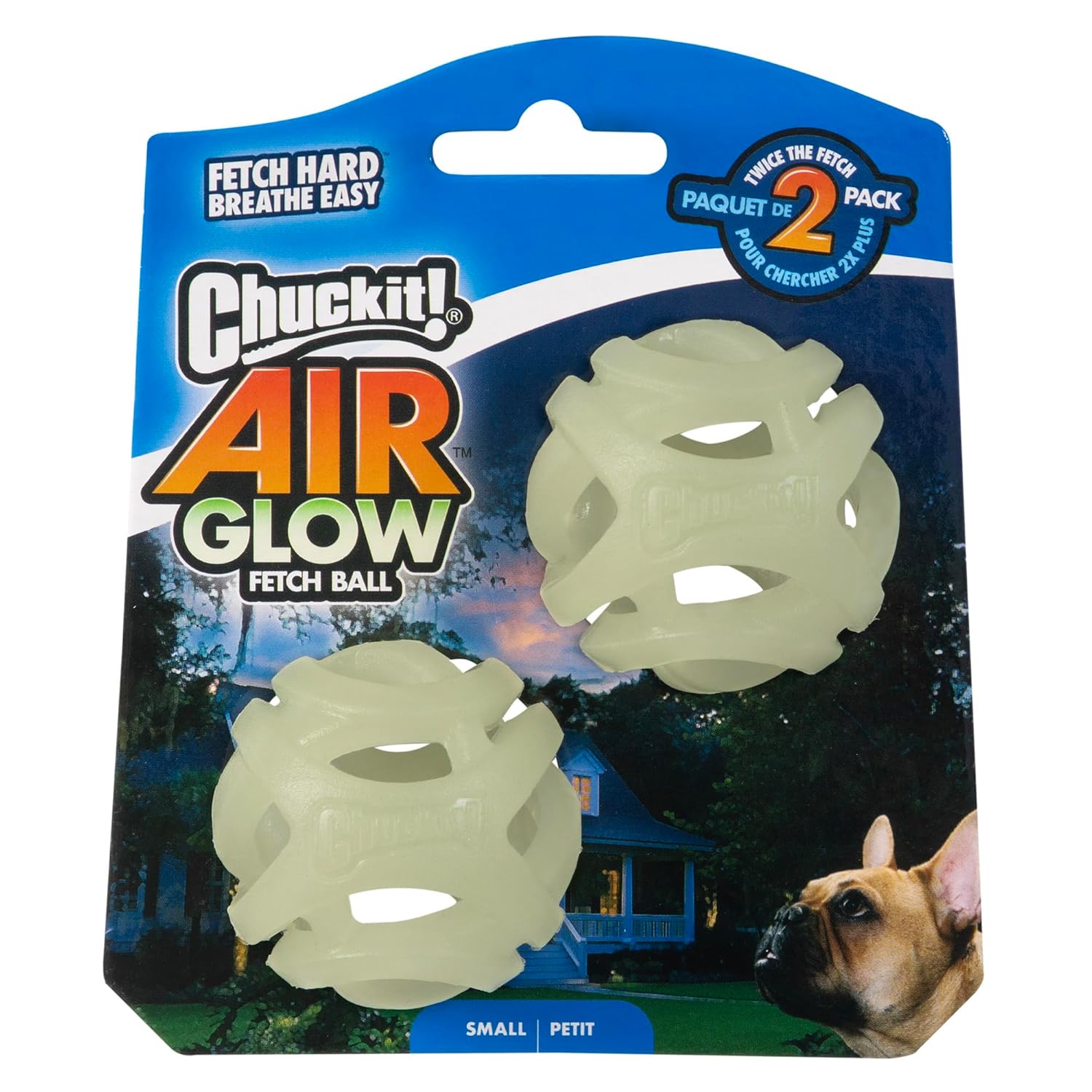 Chuckit! Air Glow Gece Parlayan At & Getir Topu Köpek Oyuncağı – 2’li Paket – (Small)