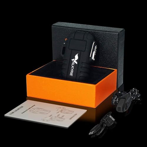 Valkyrie Su Geçirmez Şarjlı USB Çakmak Çift Ark Gazsız Plazma Elektrikli Alevsiz Çakmak Siyah