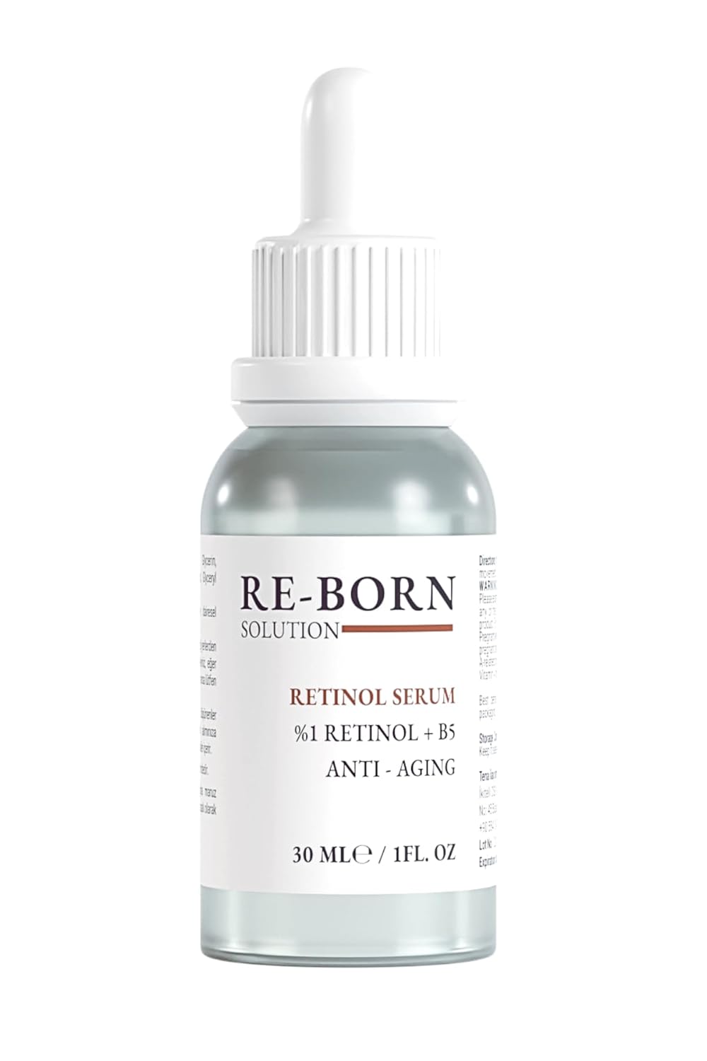 Re-Born Solution Retinol Serum%1 Retinol + B5 Anti - Aging, 30 ml