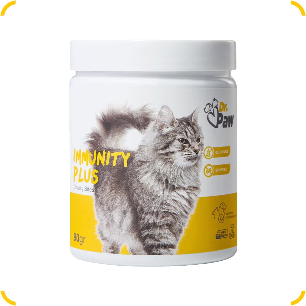 Dr. Paw - Immunity Plus Kediler için Vücut Sistemi Destekleyici Çiğnenebilir Tablet (60 adet, 90 gr)