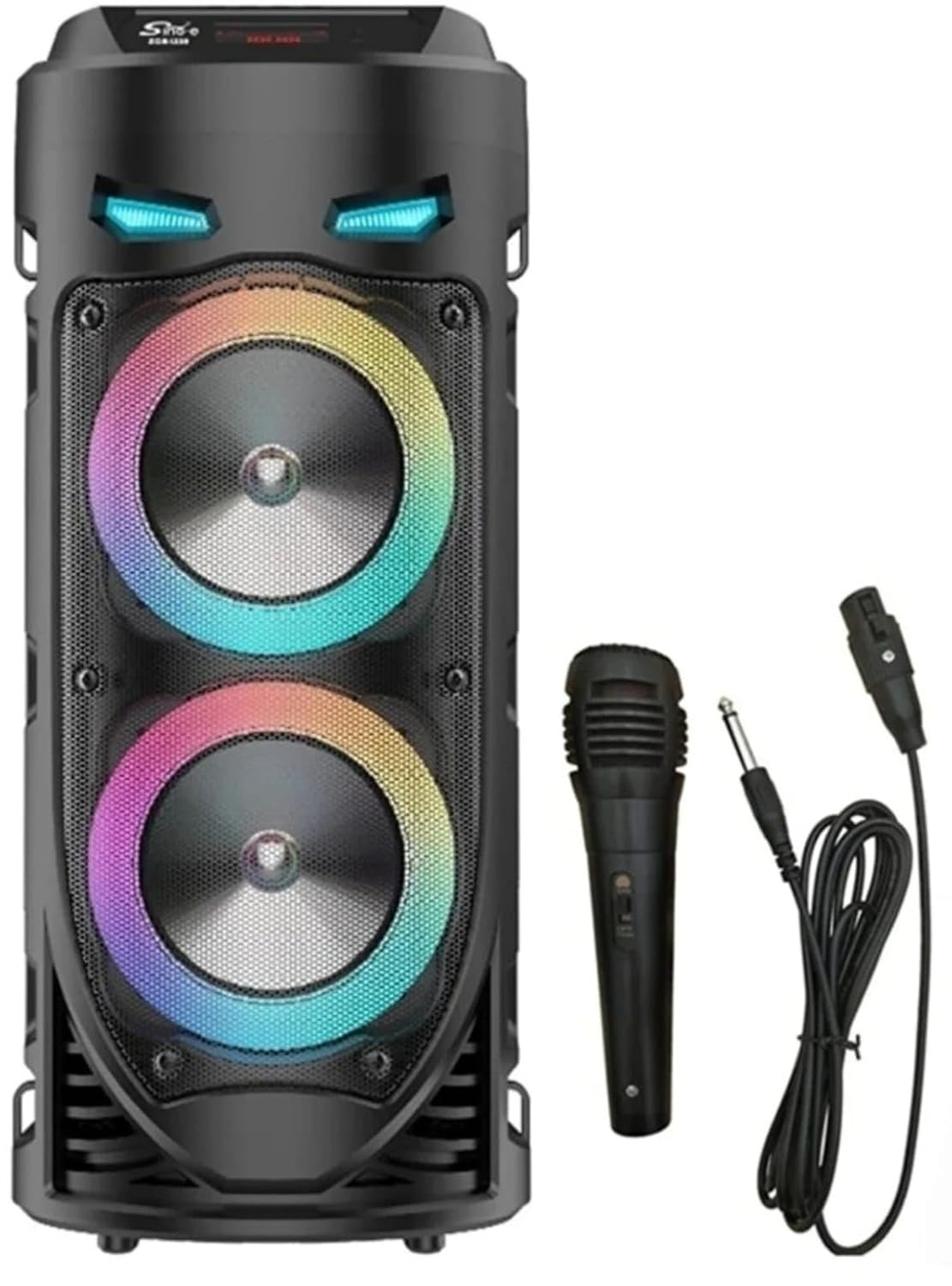şarjlı taşınabilir bluetooth hoparlör kablosuz speaker led ışıklı ses bombası party box hoparlör