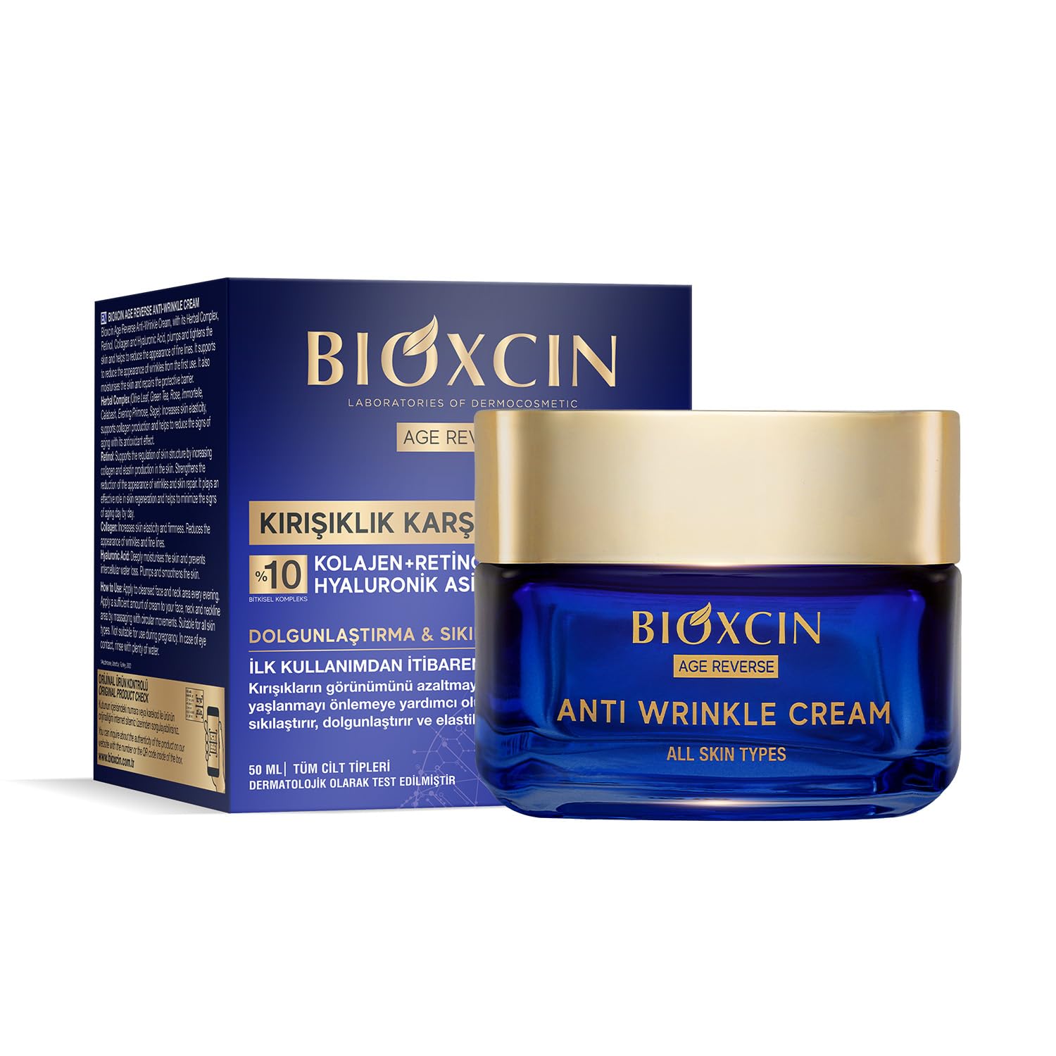 Bioxcin Age Reverse Kırışıklık Karşıtı Gece Kremi 50 ml – Retinol, Kolajen, Hyaluronik Asit ve Bitkisel Kompleks İçerikli – Sıkılaştırıcı ve Dolgunlaştırıcı Etki