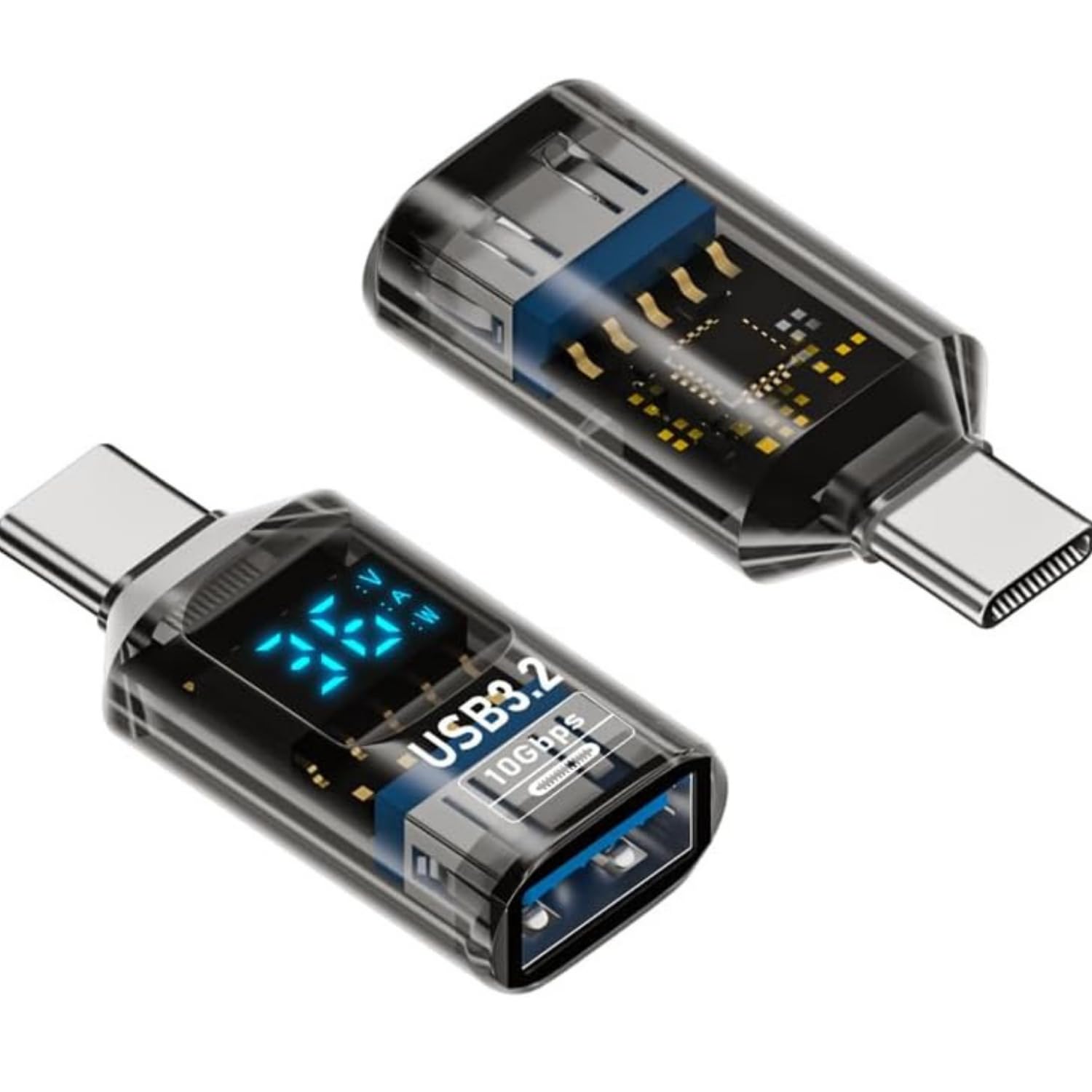 LivX Revolution Type C to USB 3.2 Dönüştürücü 36W Hızlı Şarj 10Gbps Veri Transferi Dijital Ekran OTGGM