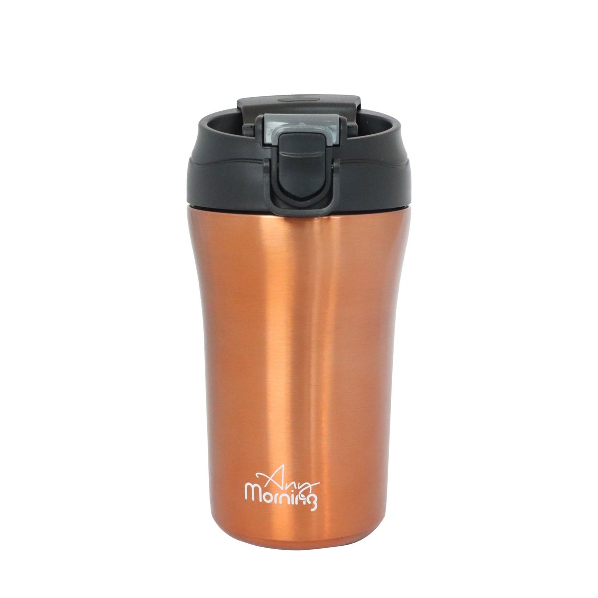 Any Morning 400 ml Paslanmaz Çelik Termos Mug, Çift İşlevli Sızdırmaz kapaklı, Bakır SI232021