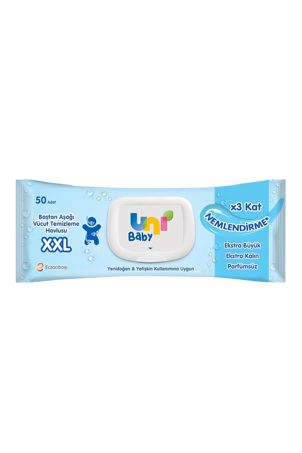 Uni Baby Vücut Temizleme Havlusu XXL 50 Yaprak