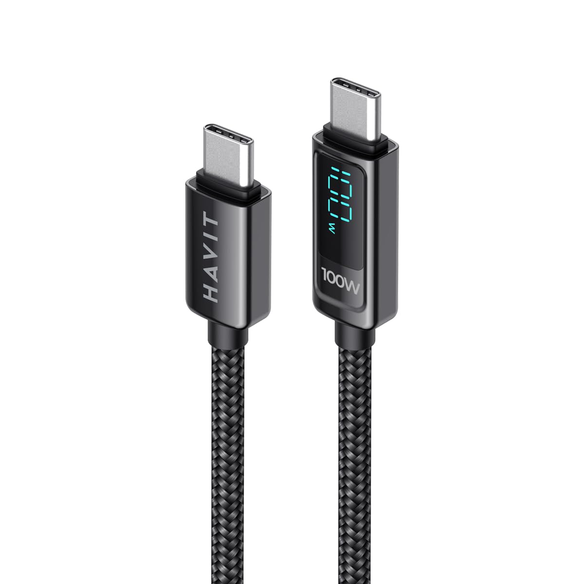 Havit CB6247 PD100W Type-C to Type-C Göstergeli Şarj Kablosu