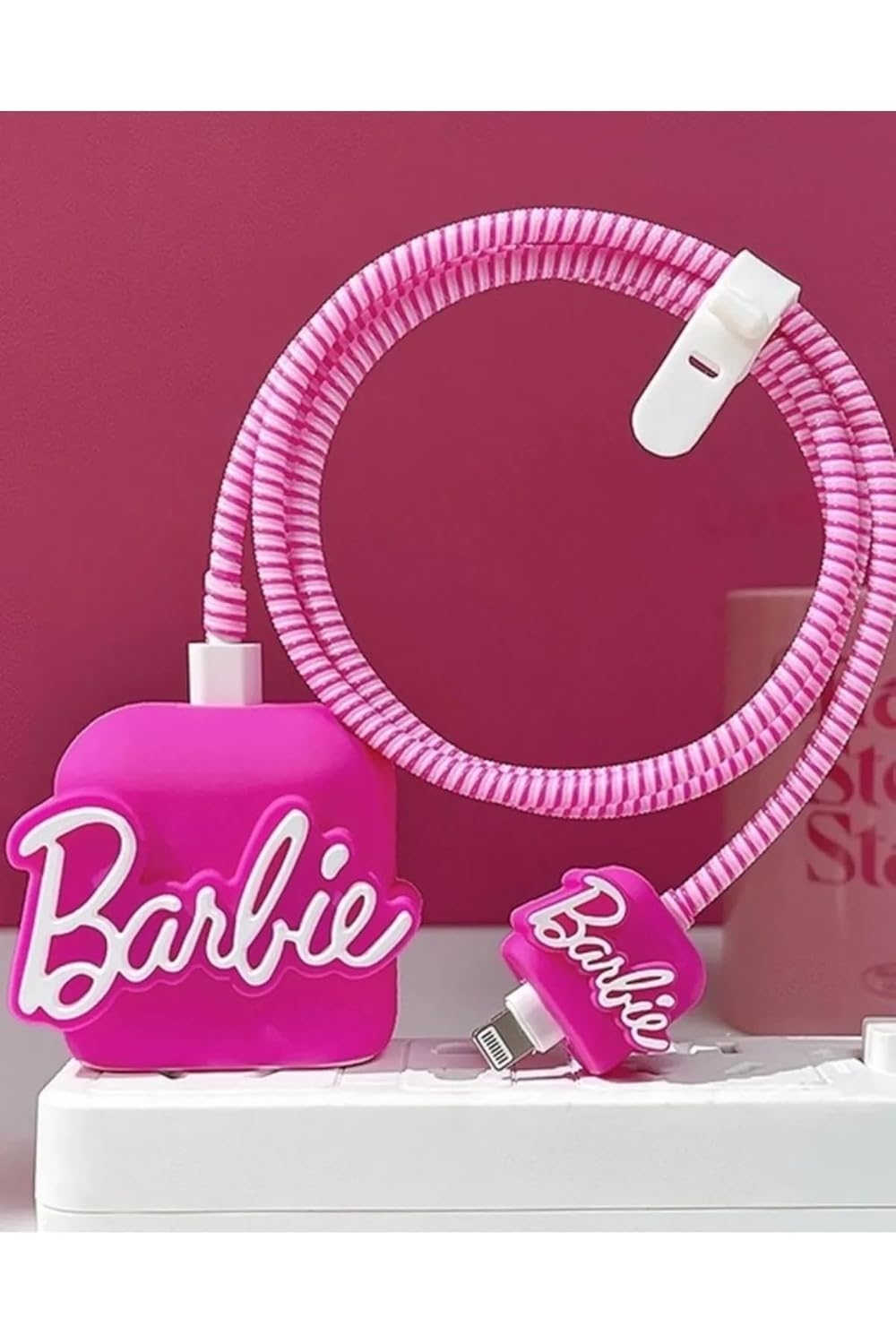 CONSTRAIN - Iphone 18W/20W ile uyumlu Barbie Şarj Kılıfı, Şarj Kablosu Örme Aparatı, Toparlayıcı, Ka