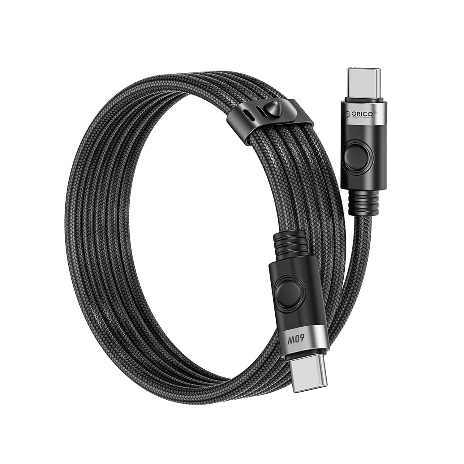 ORICO 60W 3A PD Type-C to Type-C Hızlı Şarj ve Data Kablosu 1.5 Metre Siyah