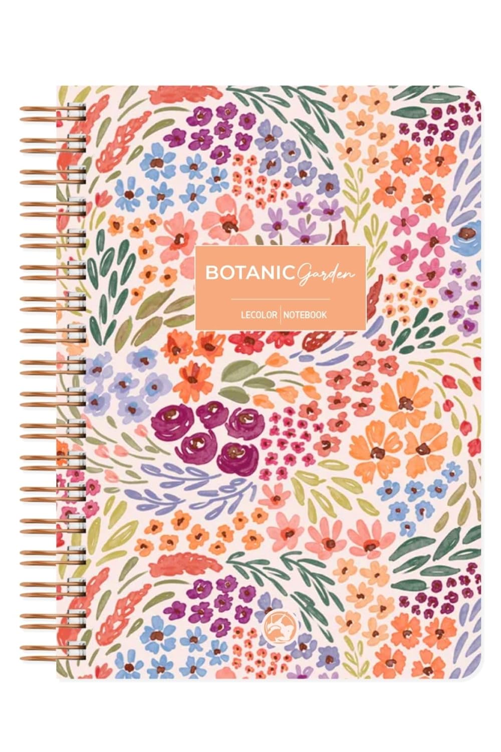 Le Color Botanical Spiralli Defter Çizgili Turuncu 17x24 cm