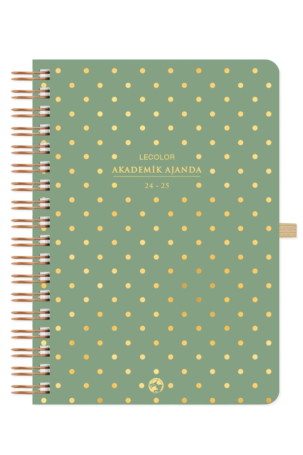 Le Color Akademik Ajanda 17x24 cm Spiralli 24/25 Shine Yeşil
