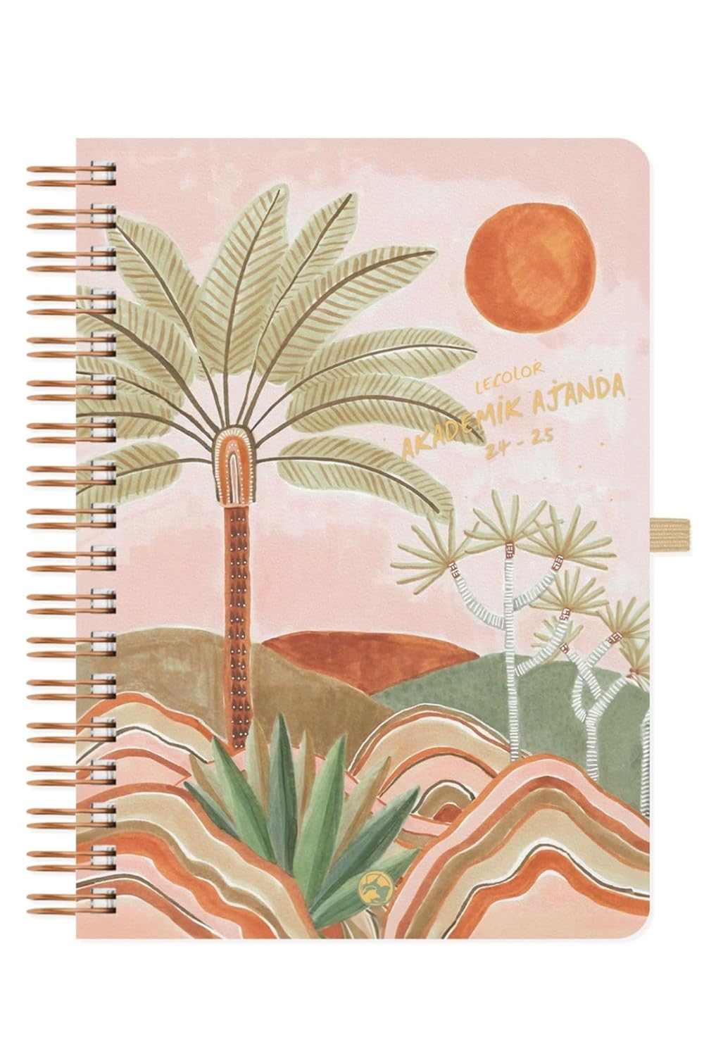 Le Color Akademik Ajanda 17x24 cm Spiralli 24/25 Marakeş Palmiye