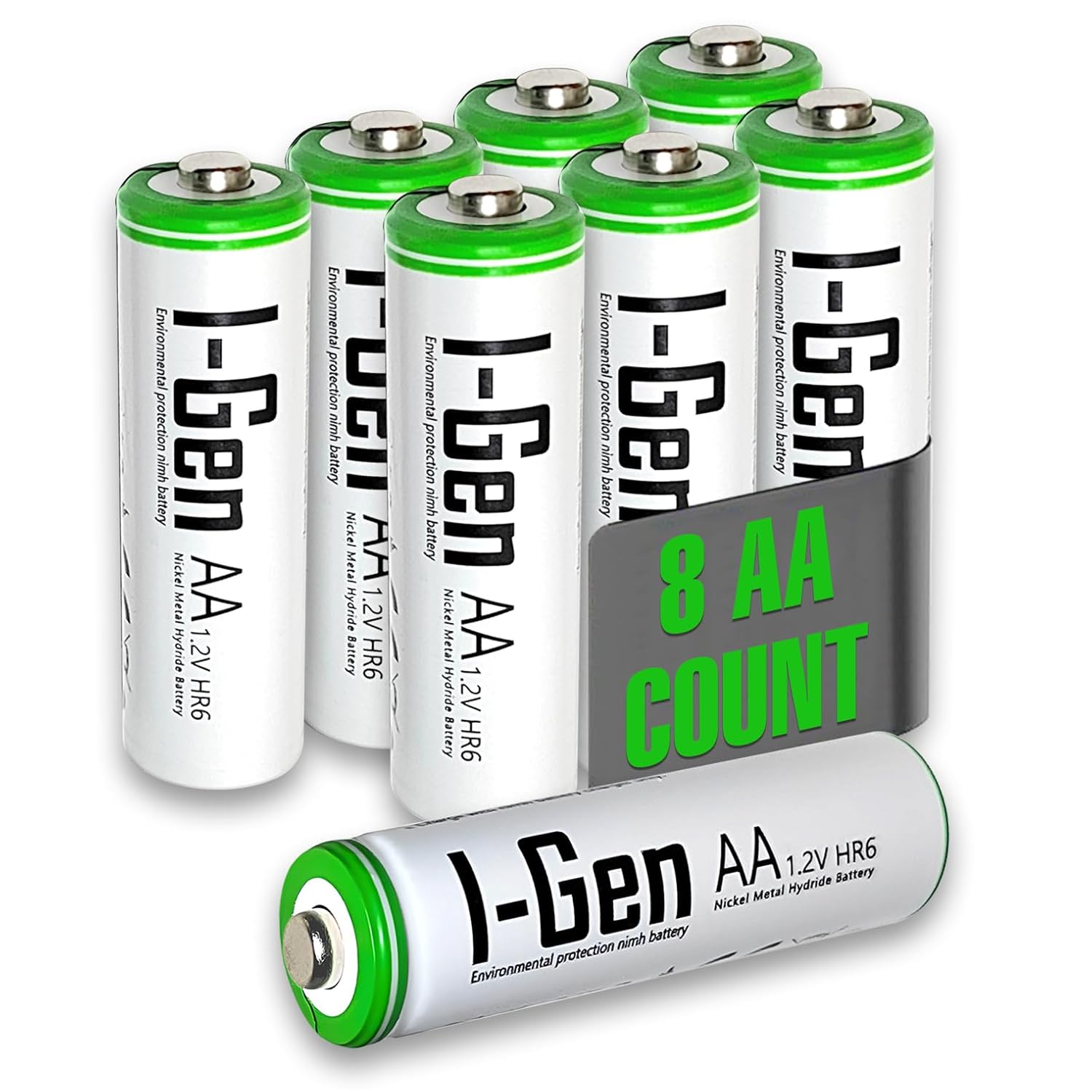 I-Gen B108 8 Adet AA 2700 mAh Şarj Edilebilir Kalem Pil 1.2V Ni-MH Şarjlı Pil