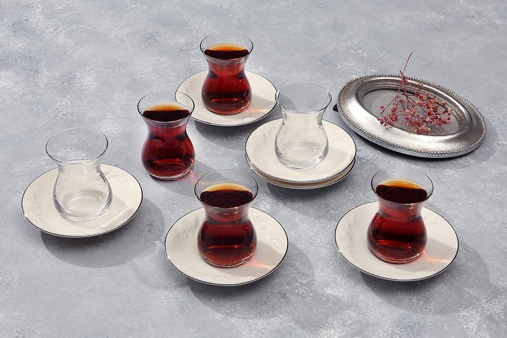 Porland Suzanne Platin 6 Kişilik Çay Takımı