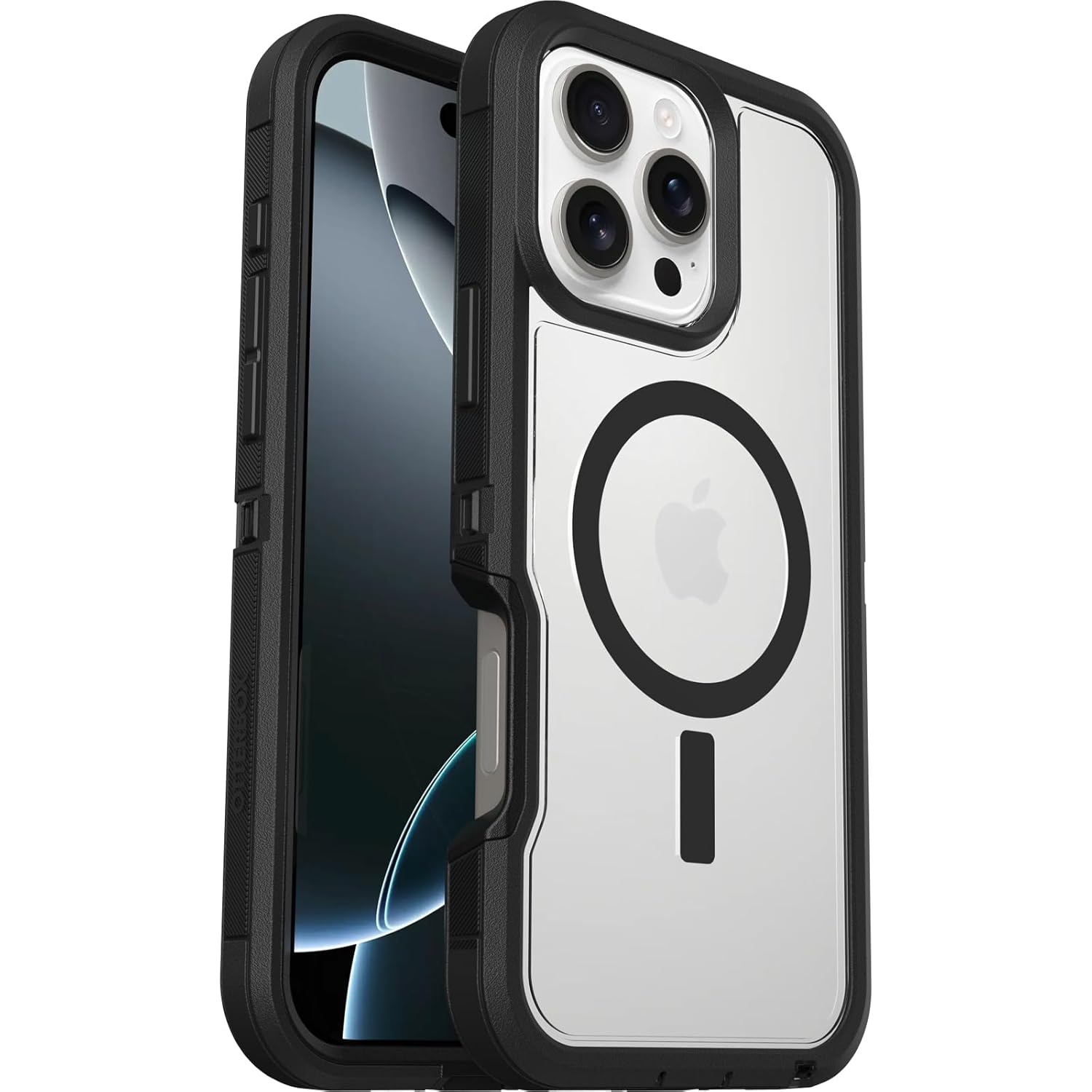 OtterBox Defender Series XT MagSafe Kılıf, iPhone 16 Pro Max Uyumlu, Darbeye Karşı Koruyucu Kılıf, Şeffaf/Siyah