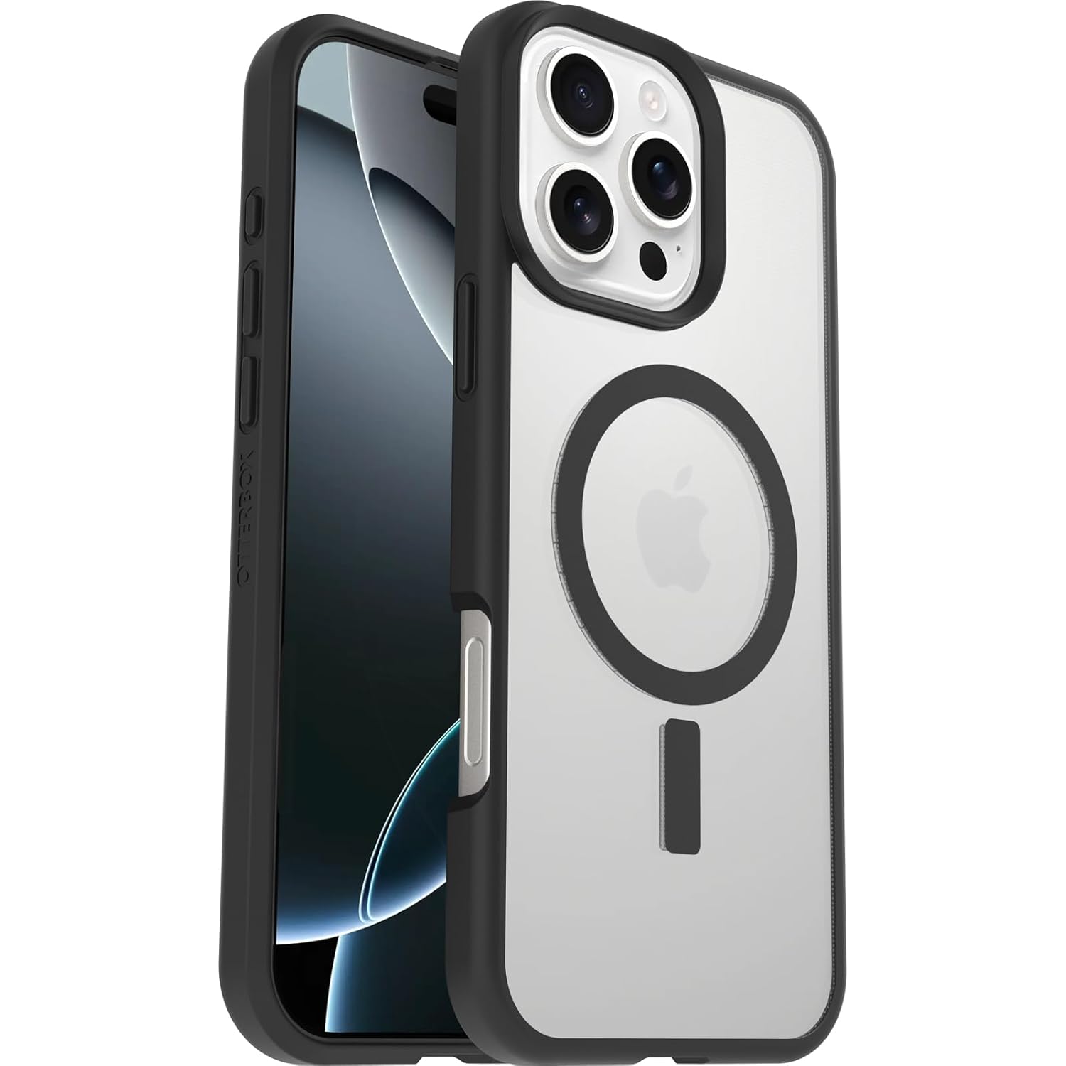 OtterBox iPhone 16 Pro Max Uyumlu Sleek Serisi MagSafe Kılıf, Darbeye ve Düşmeye Karşı Koruyucu Ultra İnce Koruyucu Kılıf, Şeffaf/Siyah,