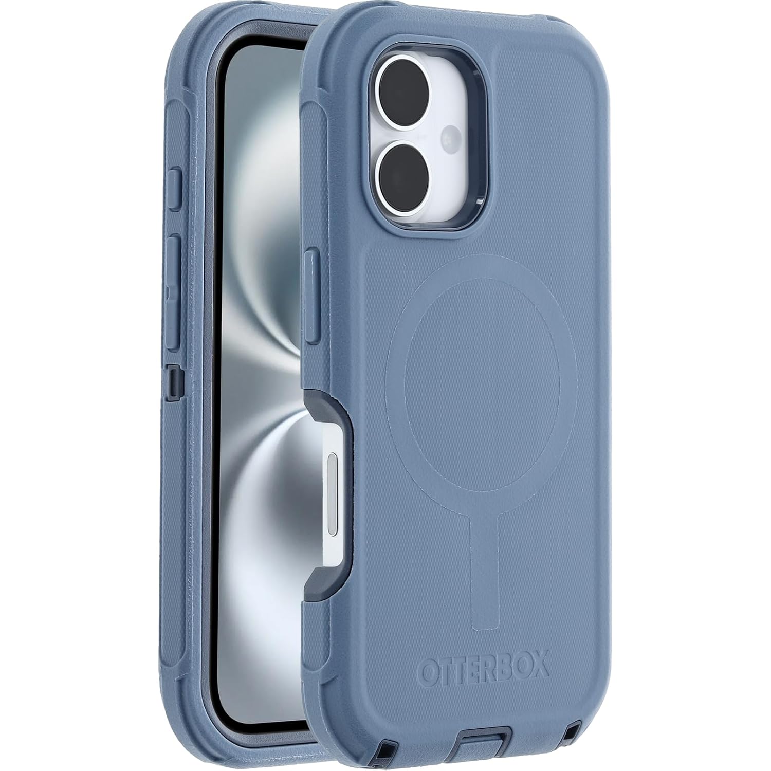 OtterBox Defender Serisi MagSafe Kılıf iPhone 16 Uyumlu Darbeye ve Düşmeye Karşı Koruyucu, Mavi