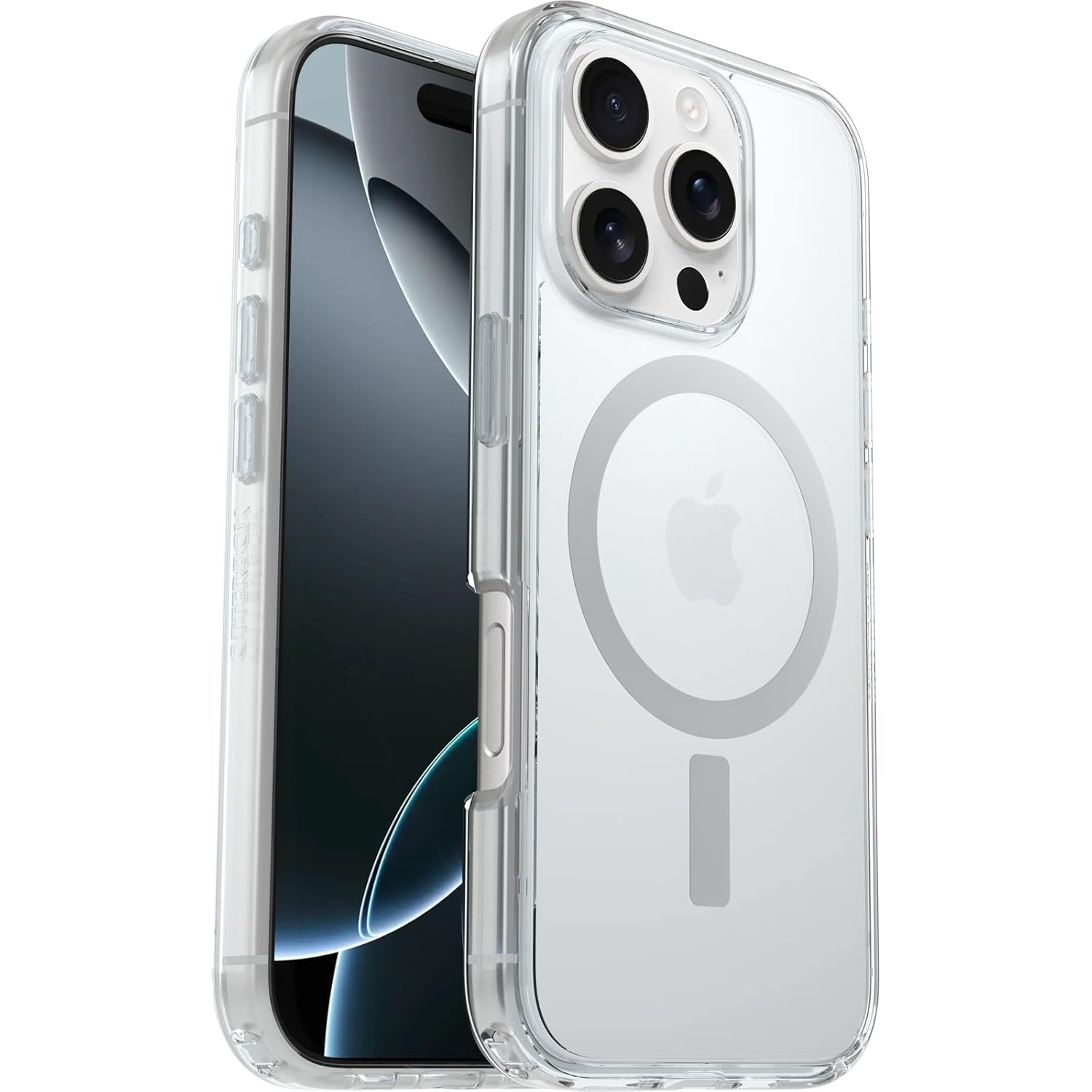 OtterBox Symmetry Serisi Şeffaf MagSafe Şeffaf Kılıf iPhone 16 Pro Uyumlu Darbeye ve Düşmeye Karşı Koruyucu Koruyucu Kılıf Şeffaf