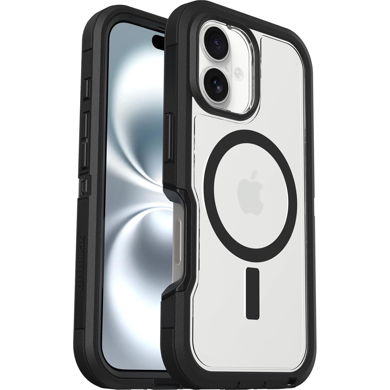 OtterBox iPhone 16 Uyumlu Defender Series XT MagSafe Kılıf, Darbeye Karşı Koruyucu Kılıf, Şeffaf/Siyah
