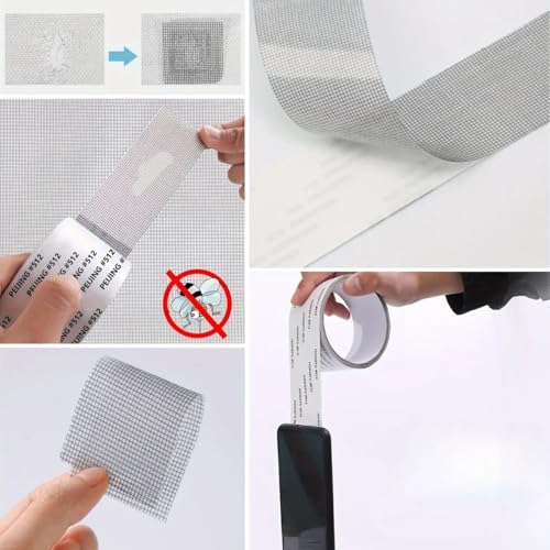BUFFER® Güçlü Yapışkanlı Pencere Tamir Bandı, Böcek Önleyici Yama Bandı 2 mt x 5 cm
