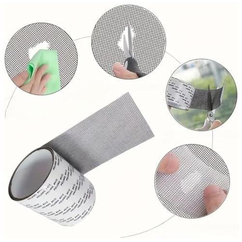 BUFFER® Güçlü Yapışkanlı Pencere Tamir Bandı, Böcek Önleyici Yama Bandı 2 mt x 5 cm